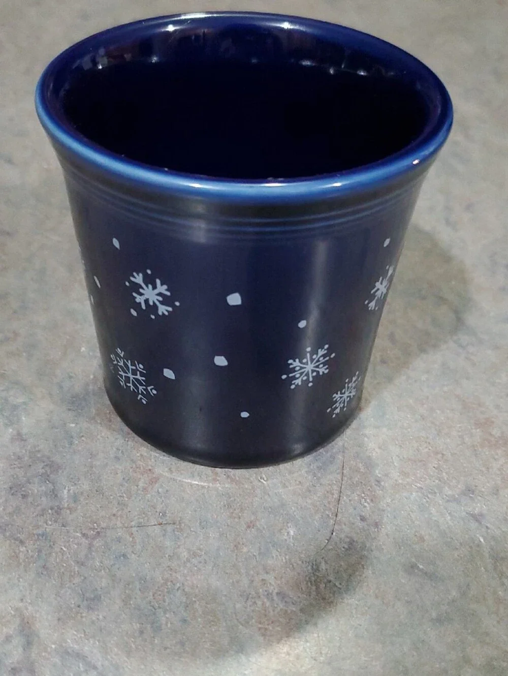Fiesta Holiday Button Snowman Ceramic Mug - Blue